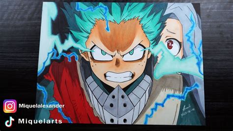 Izuku Midoriya (Deku) Full Cowl 100% Speed Drawing - YouTube