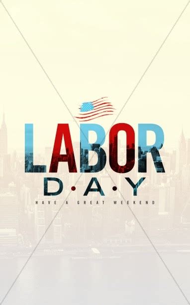 Labor Day Church Bulletin Cover | Clover Media