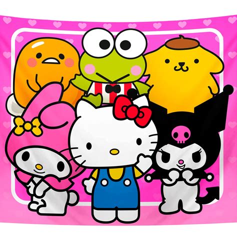 Buy JUMANT Hello Kitty Tapestry - Sanrio Room Decor Birthday ...