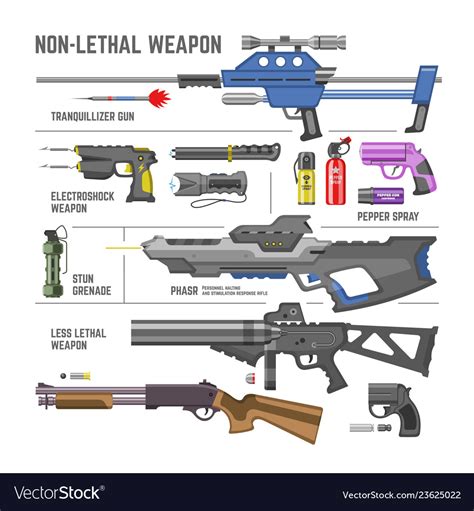 Gun military non-lethal weapon or army Royalty Free Vector