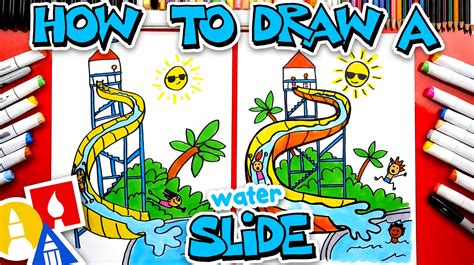 How To Draw A Waterslide - Art For Kids Hub