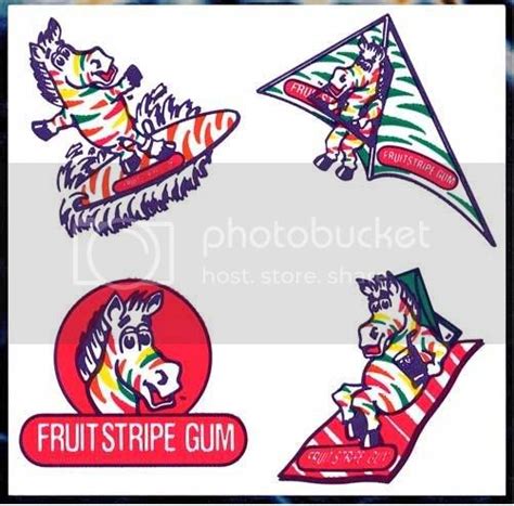 20 ZEBRA FRUIT STRIPE GUM Temporary Tattoos FREE SHIP | eBay