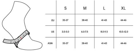 Sock Shoe Size Chart