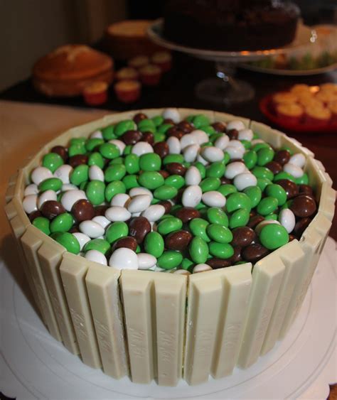 Real Life Pastor's Wife: White Chocolate Kit Kat Coconut M&M's Cake