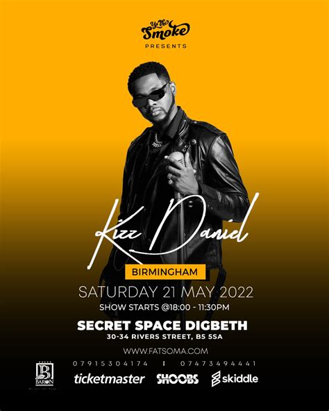 KIZZ DANIEL LIVE IN CONCERT BIRMINGHAM at SECRET SPACE DIGBETH ...