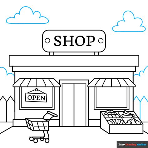 How to Draw a Shop - Really Easy Drawing Tutorial