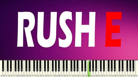 RUSH E - PIANO TUTORIAL | Piano tutorial, Piano tutorials, Piano