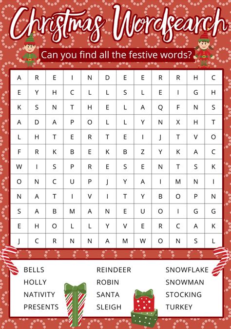 Christmas Word Search Free Printable | Images and Photos finder