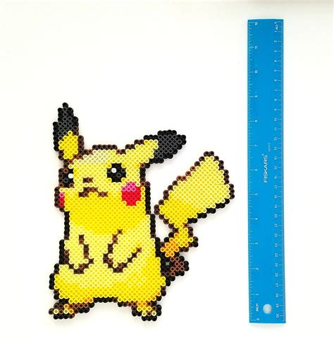 Pikachu Pokemon Perler Fused Bead Sprite - Etsy