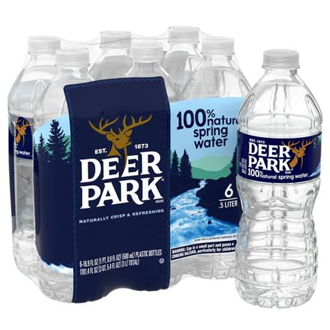 DEER PARK Brand 100% Natural Spring Water, 16.9-ounce plastic bottle ...