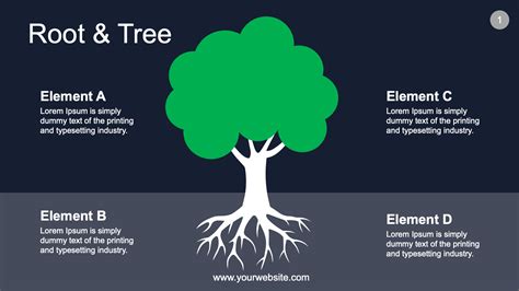 Creative Tree Diagram PowerPoint Template Free Download | Just Free Slide