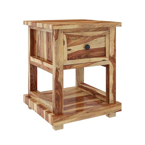 Larvik Rustic Solid Wood 1 Drawer Nightstand | Solid wood, Wood, Wood ...