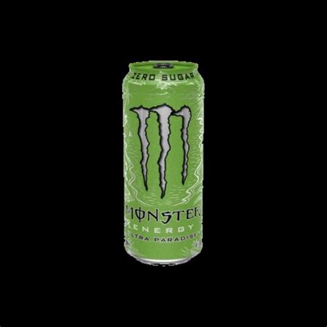 a can of monster energy drink on a black background