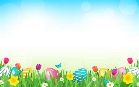 Premium Vector | Beautiful easter background with copy space