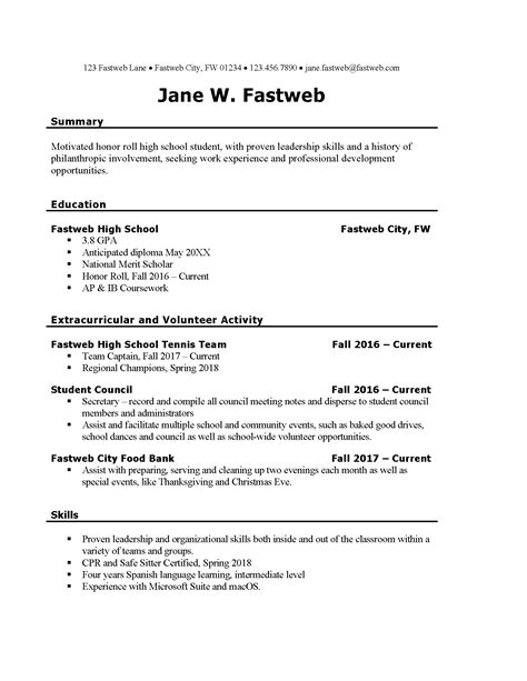 13+ Perfect Resume Examples For First Job - Receipt Template Free Download