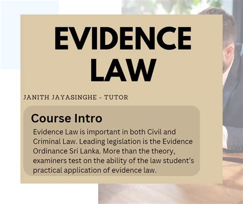 Evidence Law - Online Law Master