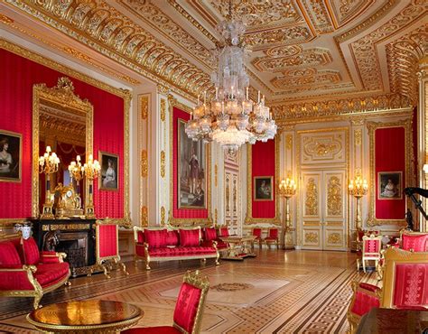 The Crimson Drawing Room | Palace interior, Windsor castle, Visit ...