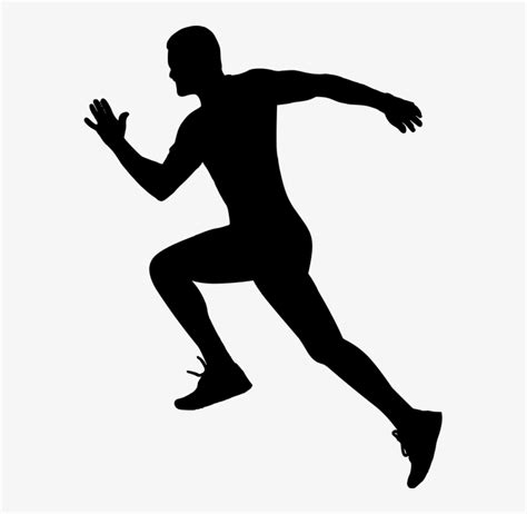 Cartoon Man Running Silhouette