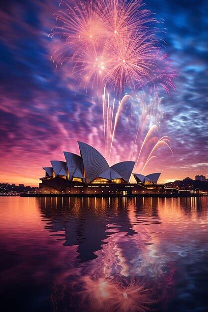 Premium AI Image | fireworks over sydney harbour bridge and sydney ...