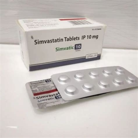 Simvastatin 10 Mg Tablet, Treatment: To Lower Cholesterol, Grade ...