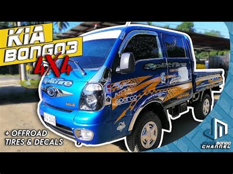 KIA BONGO 3 4X4 OFFROAD DOUBLE CAB: LOADED WITH STICKERS (BLUE) - YouTube