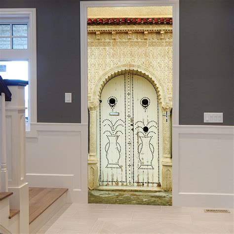 3D Muslim Arab Culture Stickers Old Door Renovation Living Room Bedroom ...