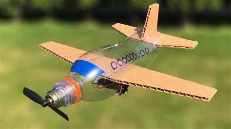 How to Make Flying Airplane at Home from Plastic Bottle and Cardboard ...