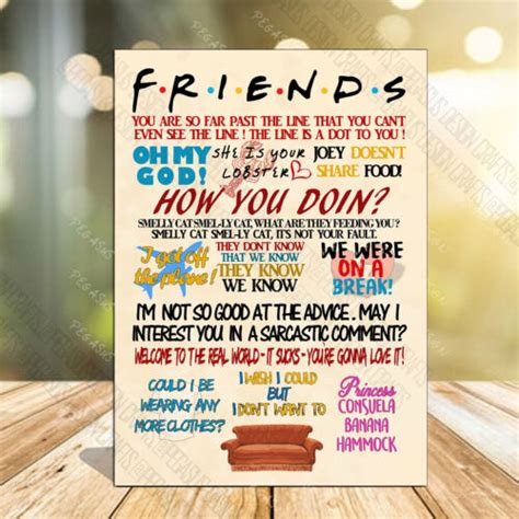 Friends TV Show Quotes Plaque,Friendship, Friends Gift, Birthday ...