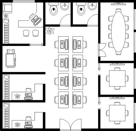 Regular Office Floor Plan | Work Office Floor Plan Template