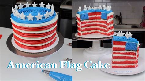 How To Make An American Flag Cake Chelsweets You