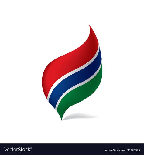 Gambia flag Royalty Free Vector Image - VectorStock