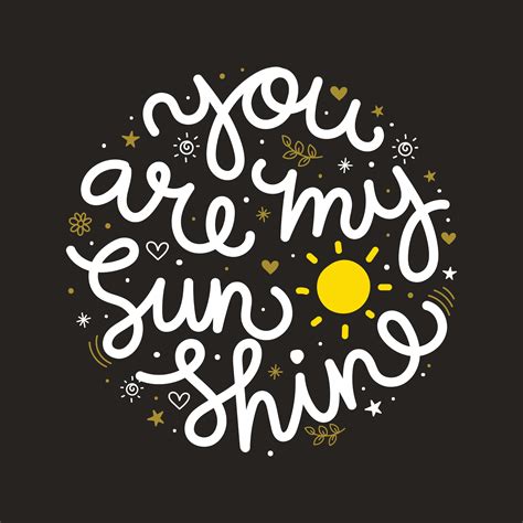 You Are My Sunshine Words Clip Art