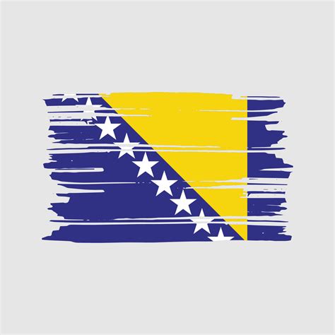 Bosnia Flag Brush Vector. National Flag Design 11428648 Vector Art at ...