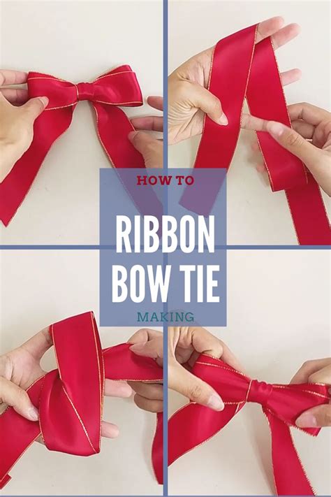 diy ribbon bow tie for gift wrapping | Ribbon bows, Tie bows with ...