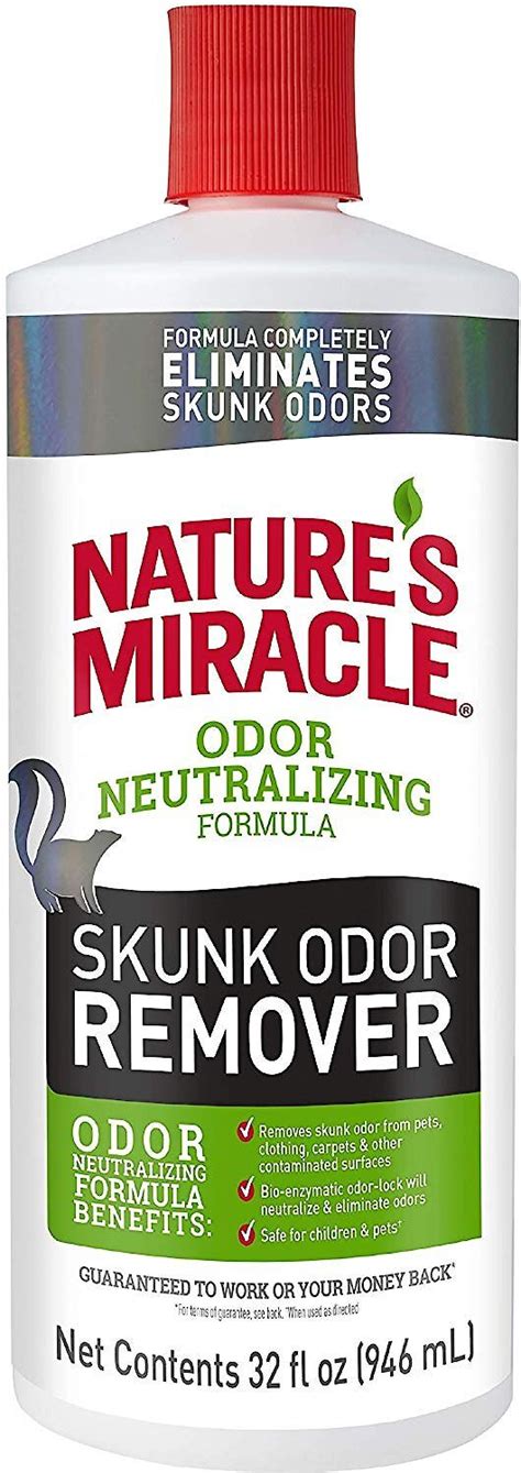 NATURE'S MIRACLE Skunk Odor Remover, 32-oz bottle - Chewy.com