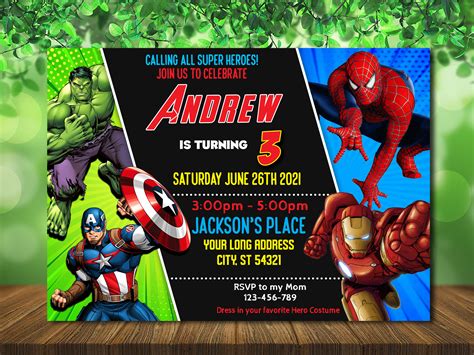 Free Editable Template Avengers Invitation 01 2023 | lupon.gov.ph