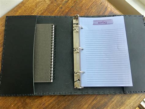 Small binder A5 planner organizer Three ring notebook Black | Etsy