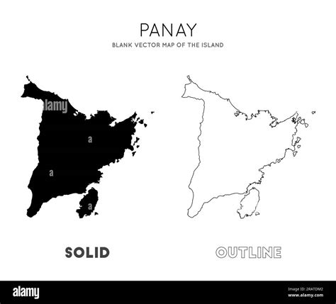 Panay map. Blank vector map of the Island. Borders of Panay for your ...