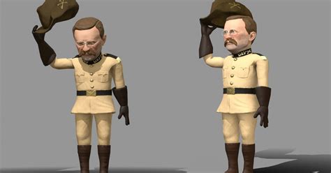 Theodore Roosevelt caricature | Characters | Unity Asset Store