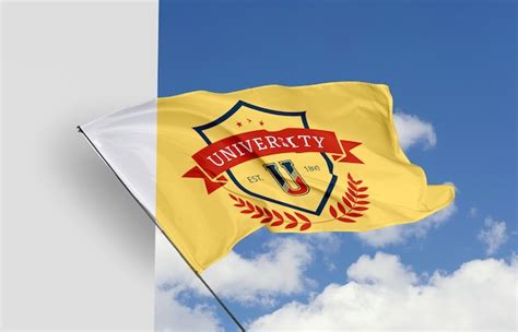 University flag concept mock-up | Free PSD File