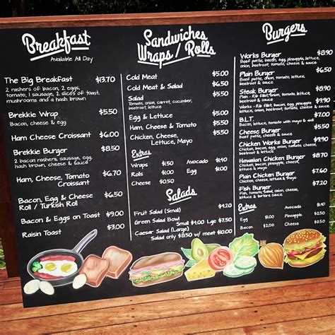 Menu board for Lunchbox @ 53 in Northgate. | Food menu, Breakfast menu ...