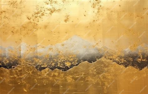 Premium Photo | Abstract art background landscape gold texture ...