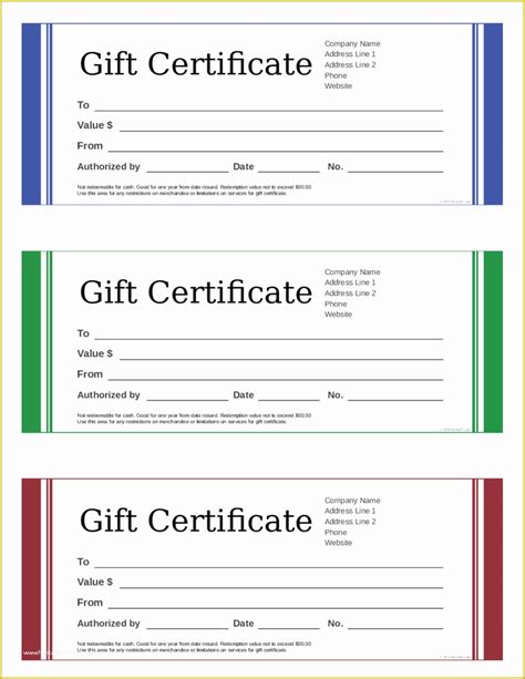 Gift Certificate Template Free Of 2018 Gift Certificate form Fillable ...