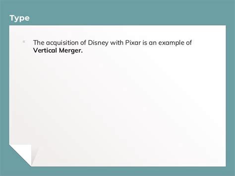 Disney and Pixar Merger