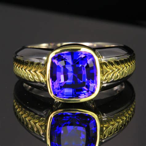 Men's Tanzanite Rings | Gold & Platinum Metals - Tanzanite Jewelry Designs