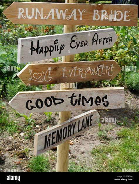 Funny wedding signs Stock Photo - Alamy