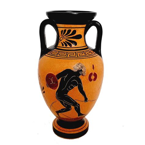 Ancient Greek Amphora,Red Figure Pottery Vase 31cm,God Hephaestus With ...