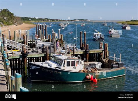 United States, Massachusetts, Cape Cod, Chatham Fish Pier and fishing ...