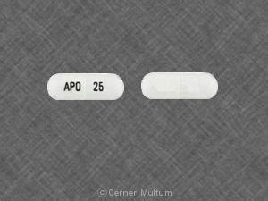 APO 25 Pill White Capsule/Oblong - Pill Identifier