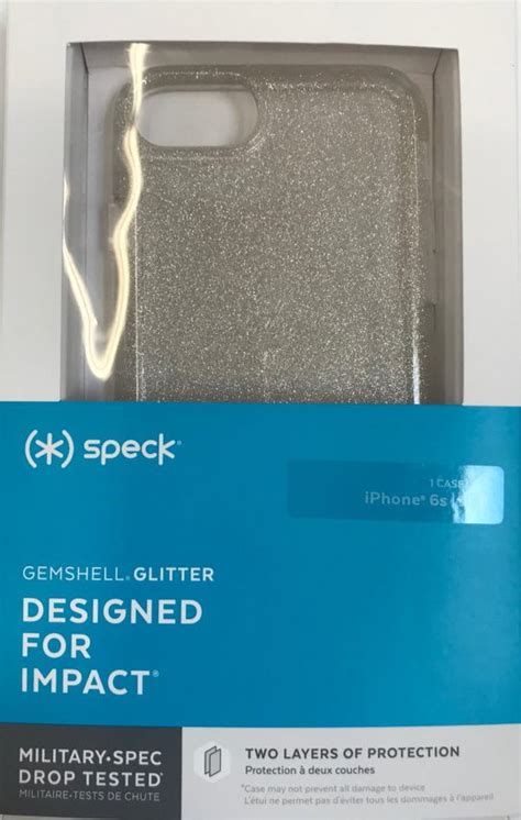 Speck iPhone 6, 7 & 8 Case, Clear & Glitter - Walmart.com - Walmart.com